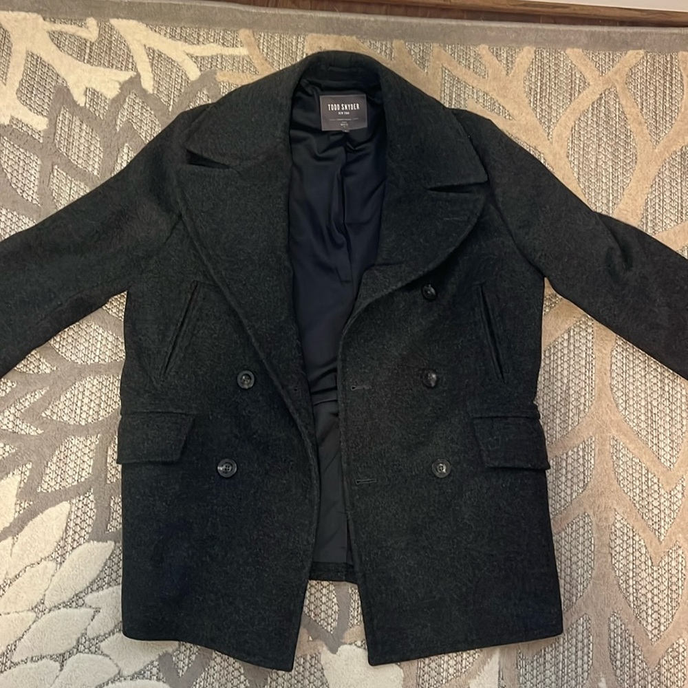 Todd Snyder x Private White Manchester Wool Cashmere Peacoat size 5 (L) Grey